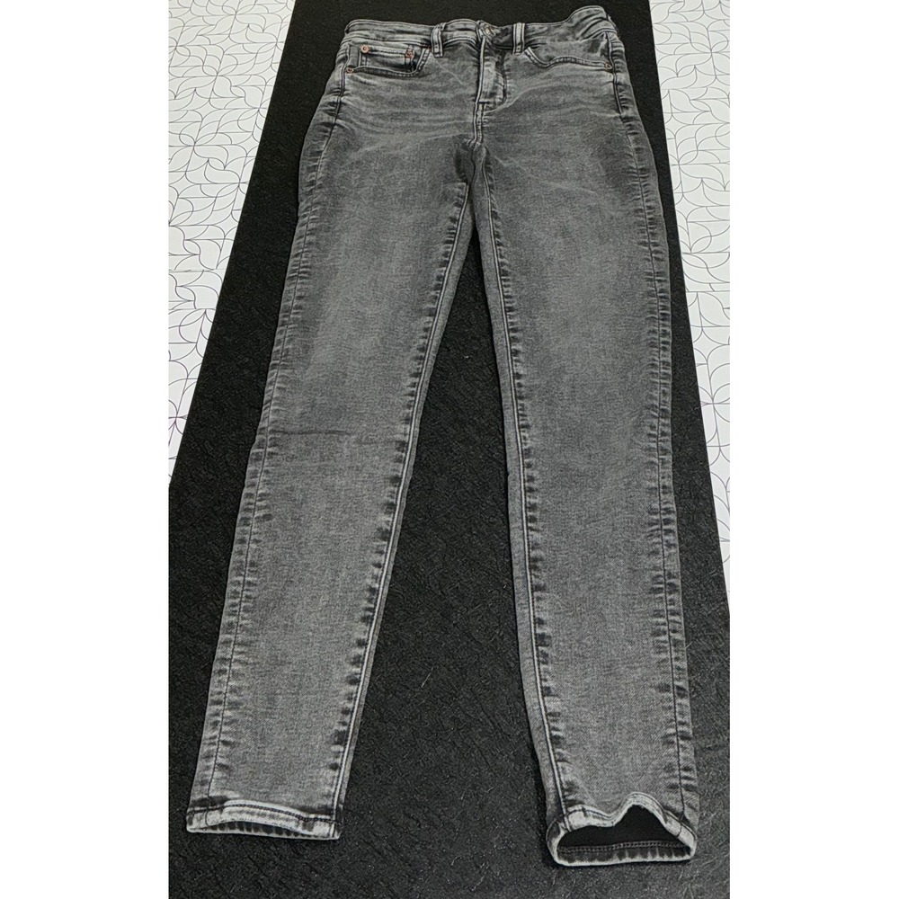 American Eagle Hi-Rise Jegging Womens 2 Gray Excellent Stretch‎ Skinny Jeans